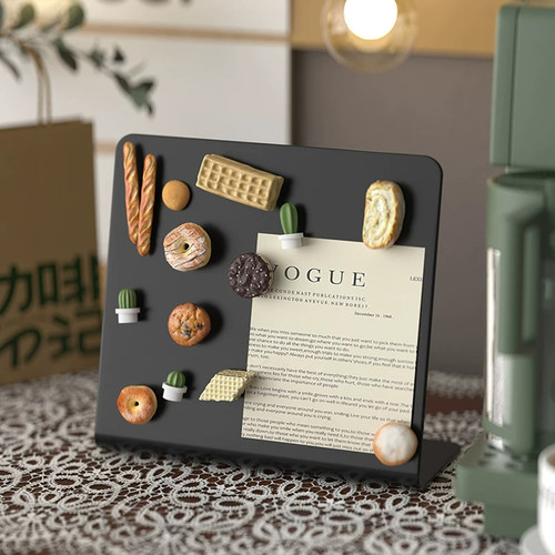 台式磁吸留言板磁吸展示板黑板