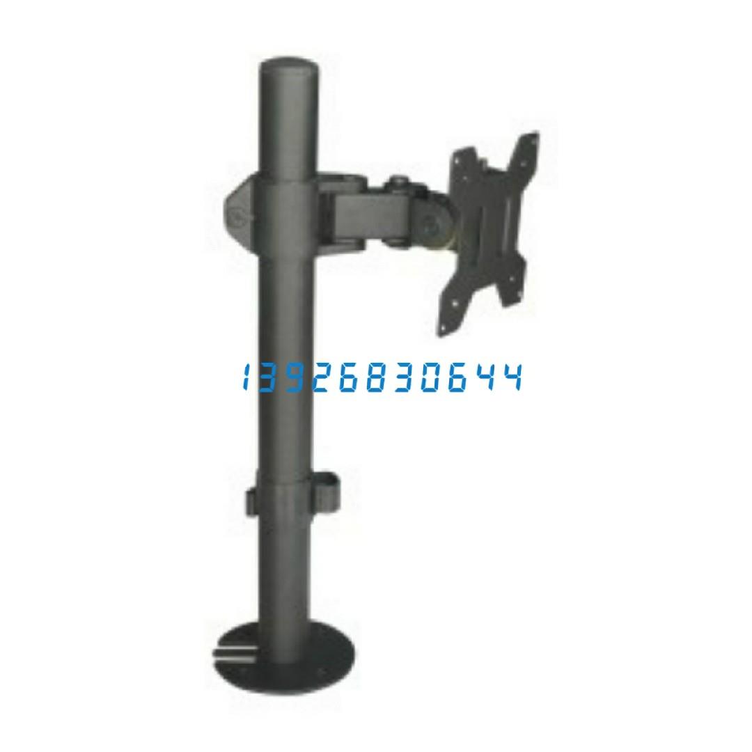 怡合达NHD02 立式支撑 单臂 黑色 显示器支架 锁孔穿孔固定