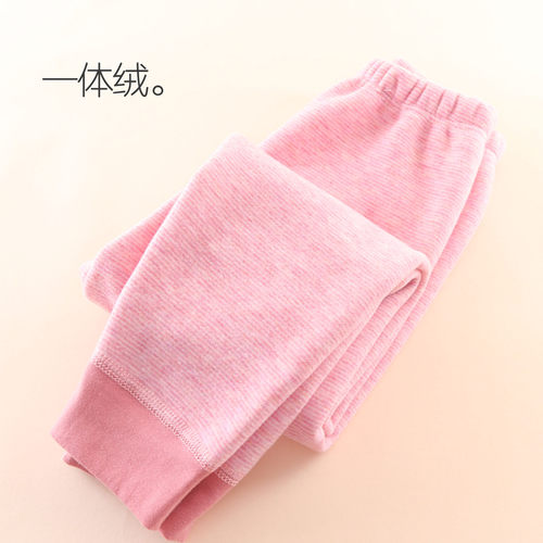 女童加厚秋裤一体绒a类开档加档