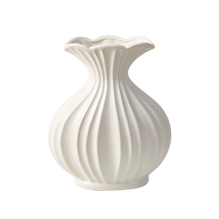 法式创意扇形陶瓷花瓶高级感水养鲜花插花复古客厅餐桌摆件奶油风