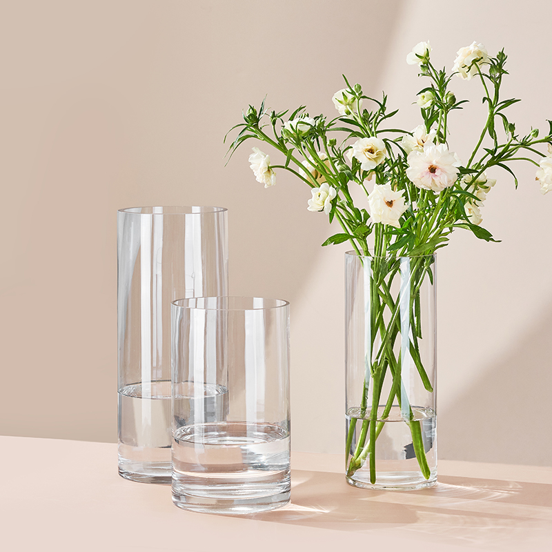 茹园简约高透玻璃花瓶破损包赔