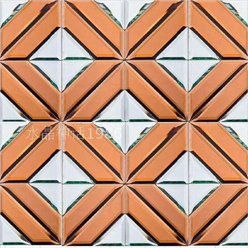 镜面玻璃墙面装饰客厅餐厅卧室电视背景墙h/玻璃拼镜十字型