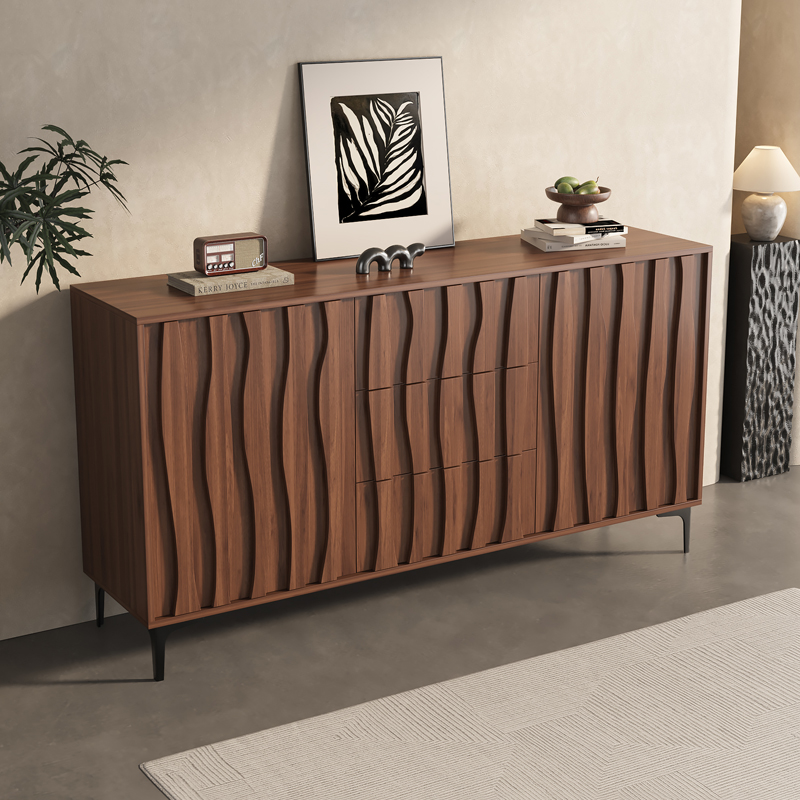 复古餐边柜实木储物柜