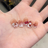 可爱穿戴美甲短款 裸色穿戴甲2026新款 手工法式 高品质绝美指甲贴片