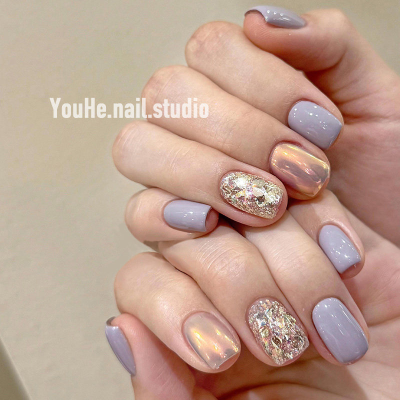 紫色穿戴甲短款春夏高级感精致穿戴美甲2025新年款纯手工指甲贴片,彩妆/香水/美妆工具,穿戴甲/甲片,淘宝优惠券,粉丝福利购,淘宝优惠卷