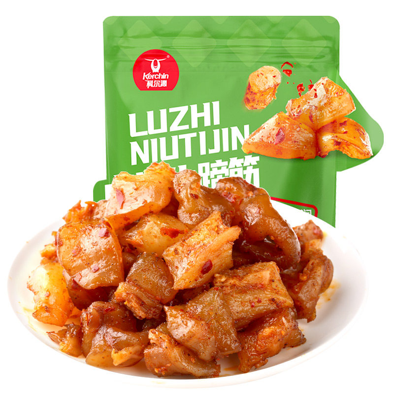 内蒙特产科尔沁香辣五香卤汁牛蹄筋独立小包装休闲零食68g*3袋