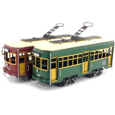 复古铁艺大连有轨电车201路创意手工工艺品橱窗摆设家居摆件礼物