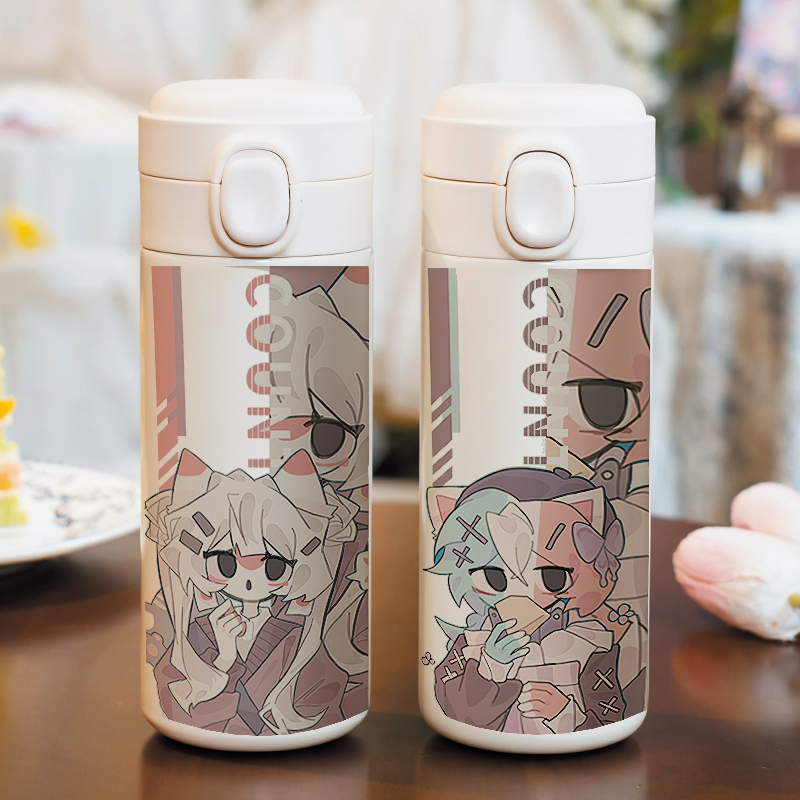 国拟五常ch瓷俄法美英吧唧周边保温杯不锈钢水杯子礼物送朋友