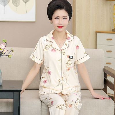 中老年人纯棉家居服套装