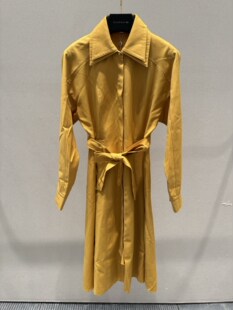 连衣裙 芒果黄色风衣式 歌L思 23年样衣