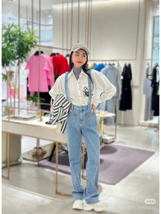 背带可取 蓝色牛仔裤 EWW341N06400 23年全标大货 歌L思