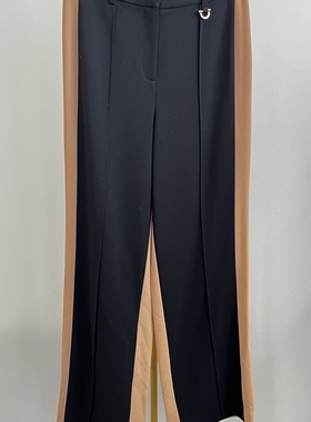 歌L思  22年全标大货  撞色拼接西装裤 EWF333k01800