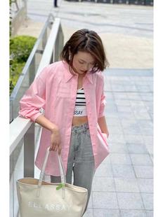 EWW342C01900 歌家女装 23年全标大货 蜜粉色长袖 衬衫