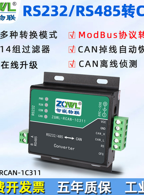 【智嵌物联】CAN转RS232/RS485转换器CAN转串口通讯协议模块CAN总线转串口CAN转485双向透传工业级MODBUS