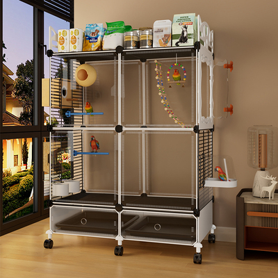 鸟笼鹦鹉笼子家用特大号豪华别墅新型防溅牡丹小太阳虎皮玄凤专用