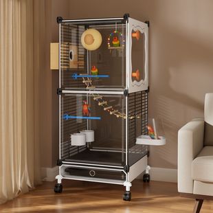 鸟笼子防溅洒家用室内特大号横丝生态虎皮玄凤鹦鹉新型豪华鸟别墅