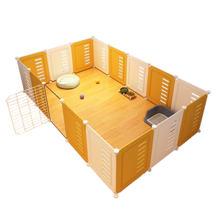 宠物狗狗围栏家用屋狗窝室内小型犬泰迪栅栏隔离门带厕所区狗笼子