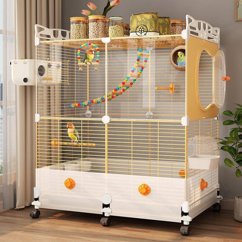 鸟笼鹦鹉笼子专用新型防溅虎皮玄凤牡丹小太阳家用大号豪华鸟别墅