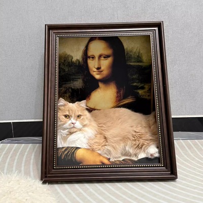 创意蒙娜丽莎的微笑猫窝猫抓板