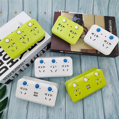 无线转换器转换插头多功能独立开关USB充电一转二三多用插座插排