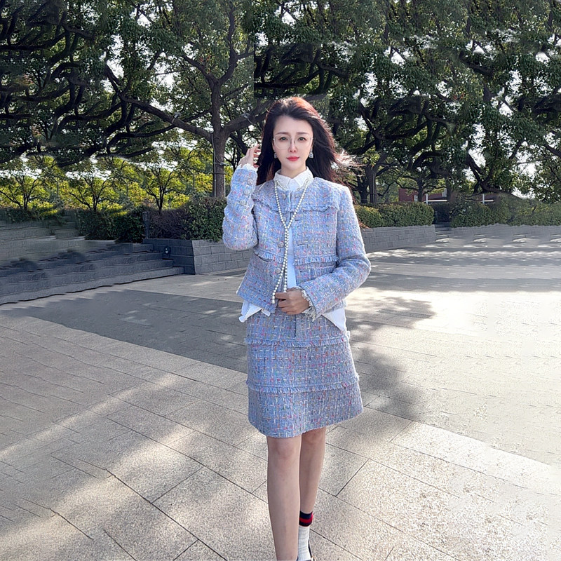 小香风外套女2026年新款粗花呢上衣开衫高级感名媛重工编织春秋冬