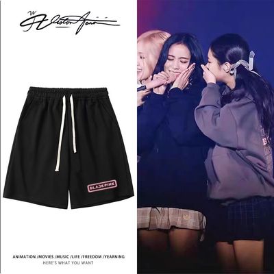 BLACKPINK演唱会同款周边短裤粉丝应援夏季宽松休闲百搭运动舒适