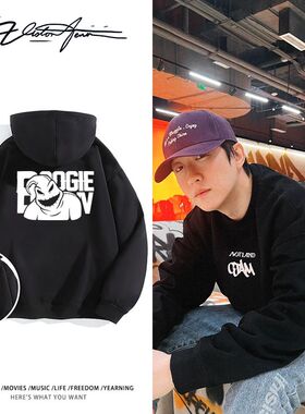 张千CJam晒照同款限定联名图案印花连帽卫衣加绒休闲潮流百搭上衣