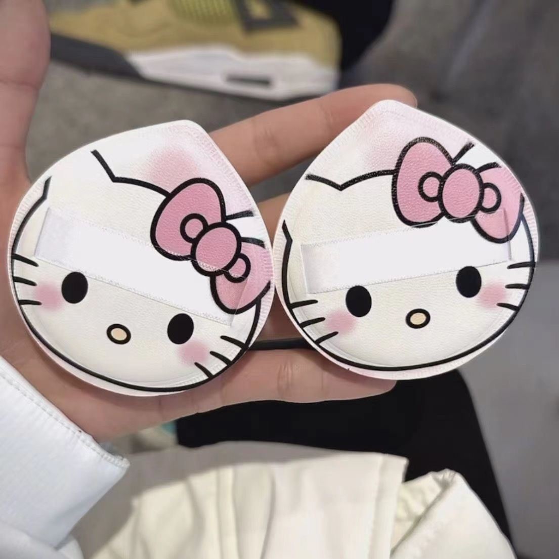 凯蒂猫粉扑可爱嗨喽kt气垫学生小物少女心卡通可爱化妆工具