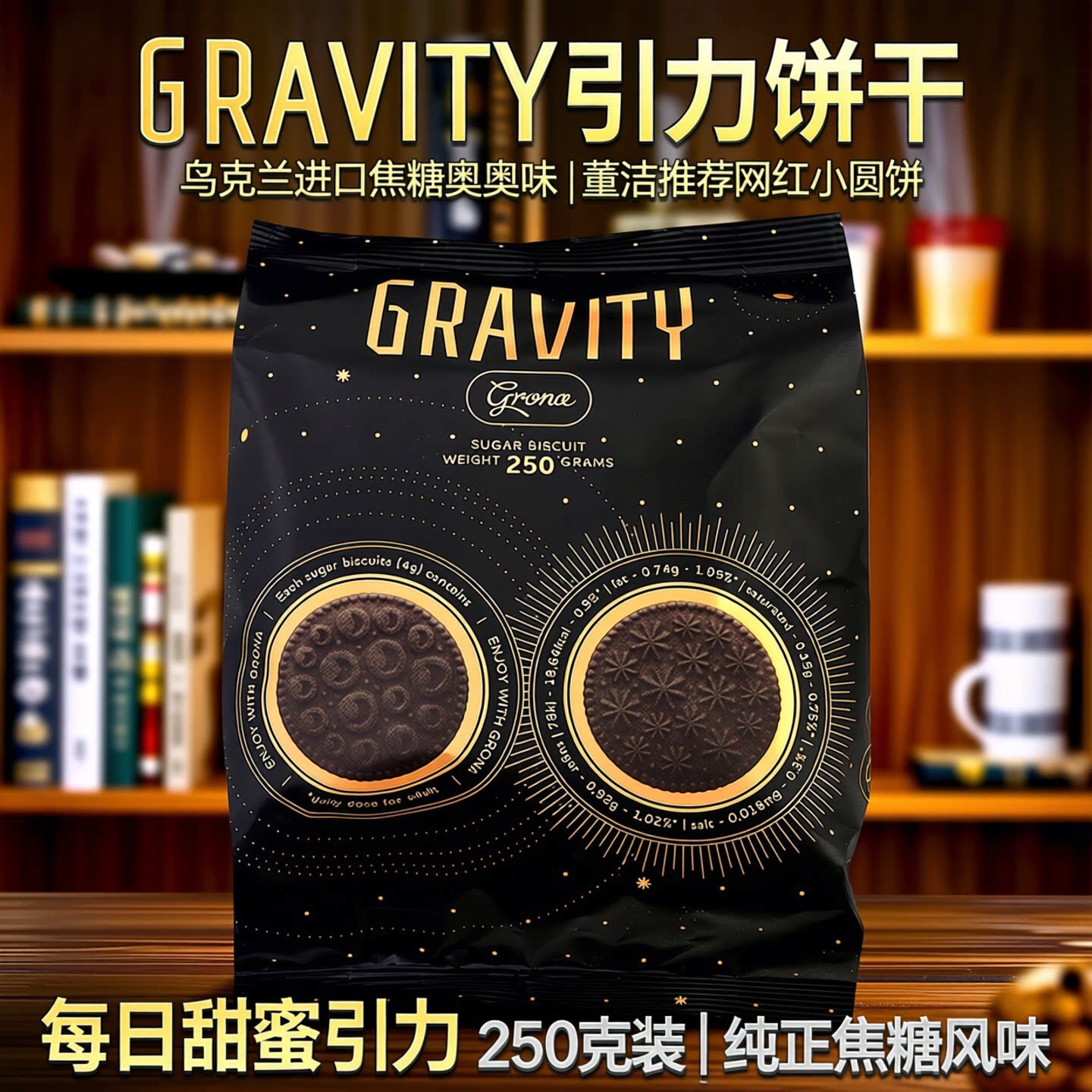 乌克兰进口爱比可巧克力味引力饼干焦糖味曲奇休闲食品解馋小零食