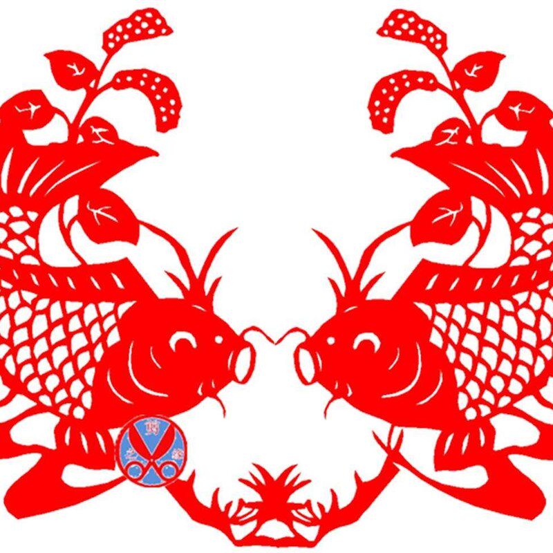 镂空纸门胶鲤鱼跳龙干剪纸窗花福字玻璃h贴纸n鲤鱼跃龙门剪不福创