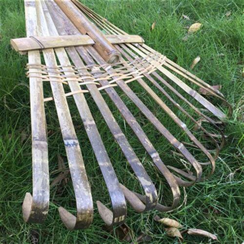 极速厂销新品表演耙子农用耙子竹耙t搂草耙大耙子垃W圾耙子竹扒子