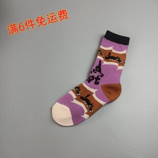 卡通创意个性女袜春秋款韩国ins潮流中筒街潮搞怪设计女士棉袜