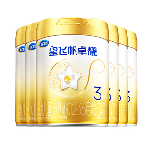 新客】飞鹤星飞帆卓耀3段新生婴幼儿宝宝奶粉三段750g*6罐
