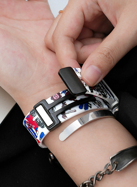 适用小米智慧米兔儿童电话手表4C/5C/6C磁吸表带通用硅胶替换红蓝色腕带保护套屏幕贴膜儿童男女非原装配件