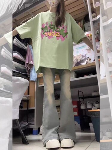 微喇弹力显瘦显高裤子女童