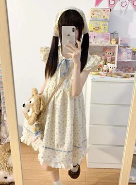 女大童装夏季新款碎花连衣裙初中学生学院风公主裙子少女孩12岁15