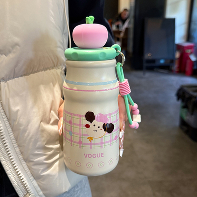保温杯女2025新款高颜值可爱吸管水杯小巧便携316不锈钢学生杯子