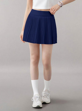 Varsity 女士风琴褶高腰网球裙速干运动裙lulu同款健身羽毛球裙子