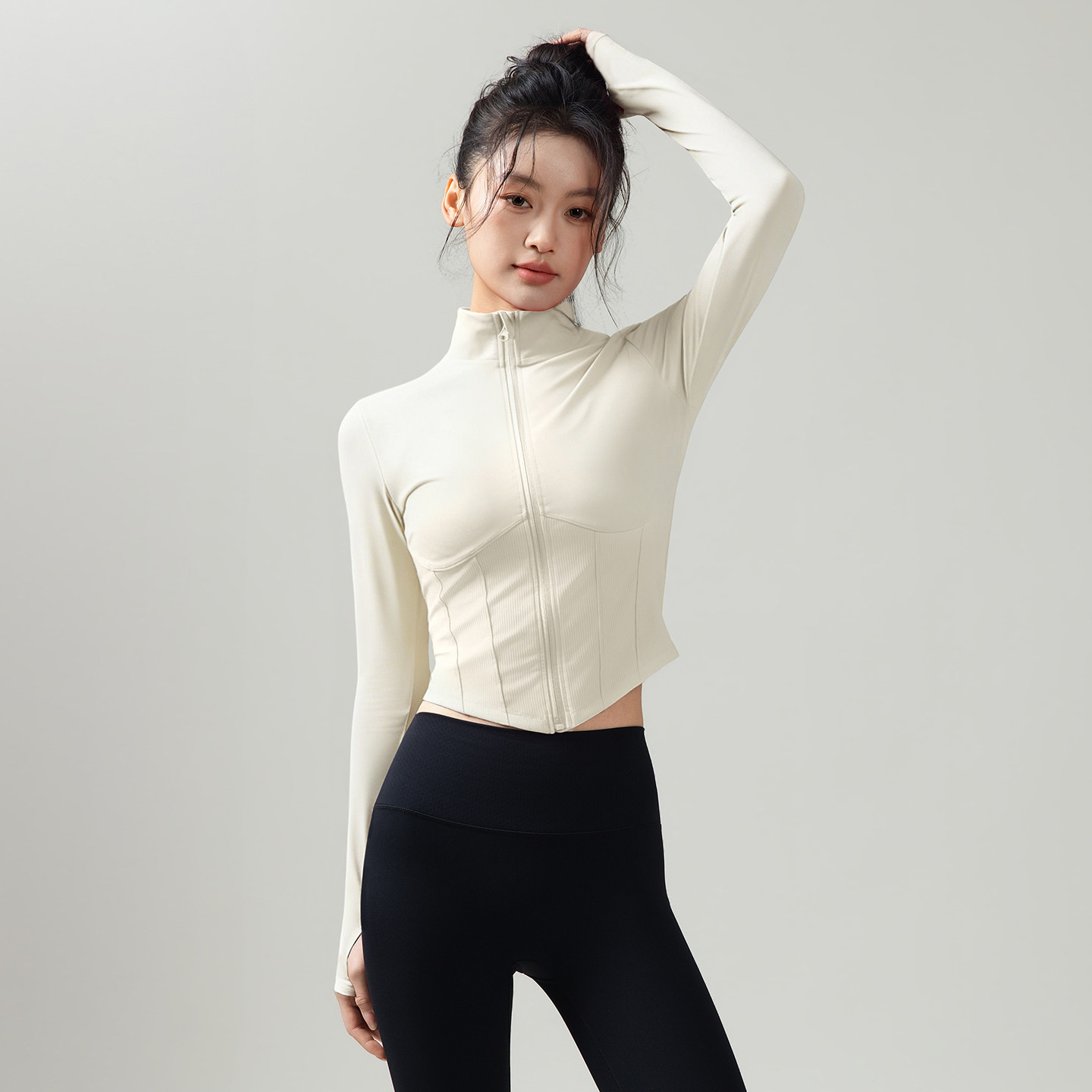 穿出人鱼线~塑形显瘦瑜伽服新款休闲外套长袖拉链跑步运动健身衣,运动服/休闲服装,运动茄克/外套,淘宝优惠券,粉丝福利购,淘宝优惠卷