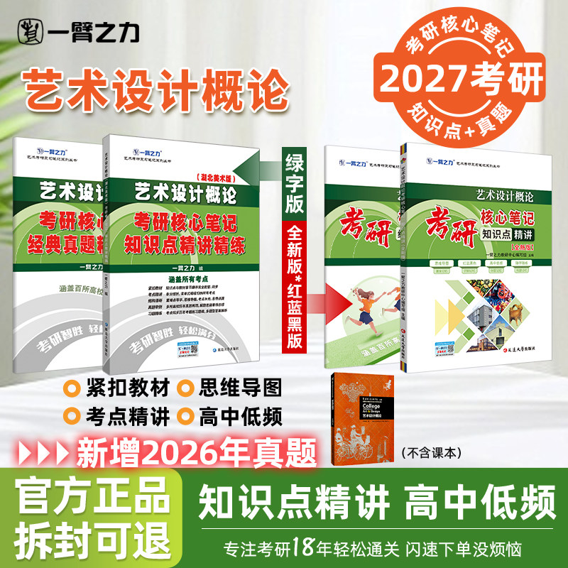 【2027版】一臂之力艺术设计概论李砚祖考研核心笔记知识点设计考研资料高分笔记8套练习真题库4套模拟题押题考重点思维导图解析