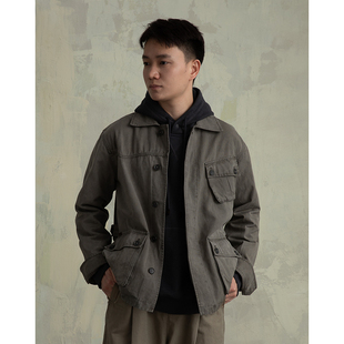 ziilam枝蓝 植物染tcu夹克外套男复古夹克外套春秋款工装美式夹克