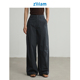 轻薄工装 2025新款 裤 ziilam枝蓝 女裤 棉亚麻质感深色长裤 春夏裤 子