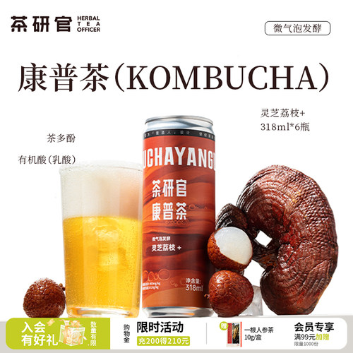 茶研官康普茶气泡快乐水