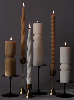 大豆蜡香薰蜡烛摆件小众艺术创意造型婚礼派对氛围感家居装饰摆件