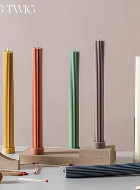27CM长杆莫迪圆柱形彩色蜡烛婚礼宴会派对无烟无味装饰蜡烛