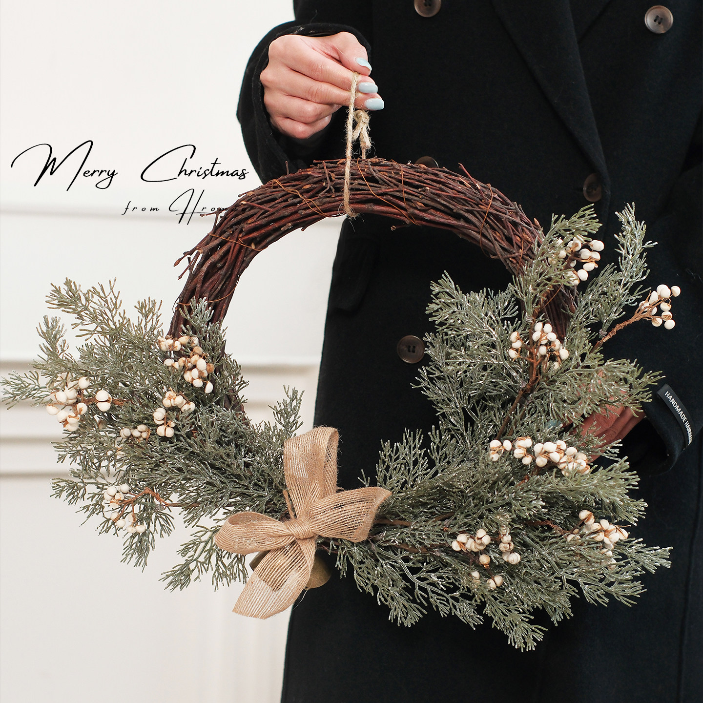 PE花环圣诞节装饰品高档藤条桌面氛围布置摆件装饰拍照chrietmas