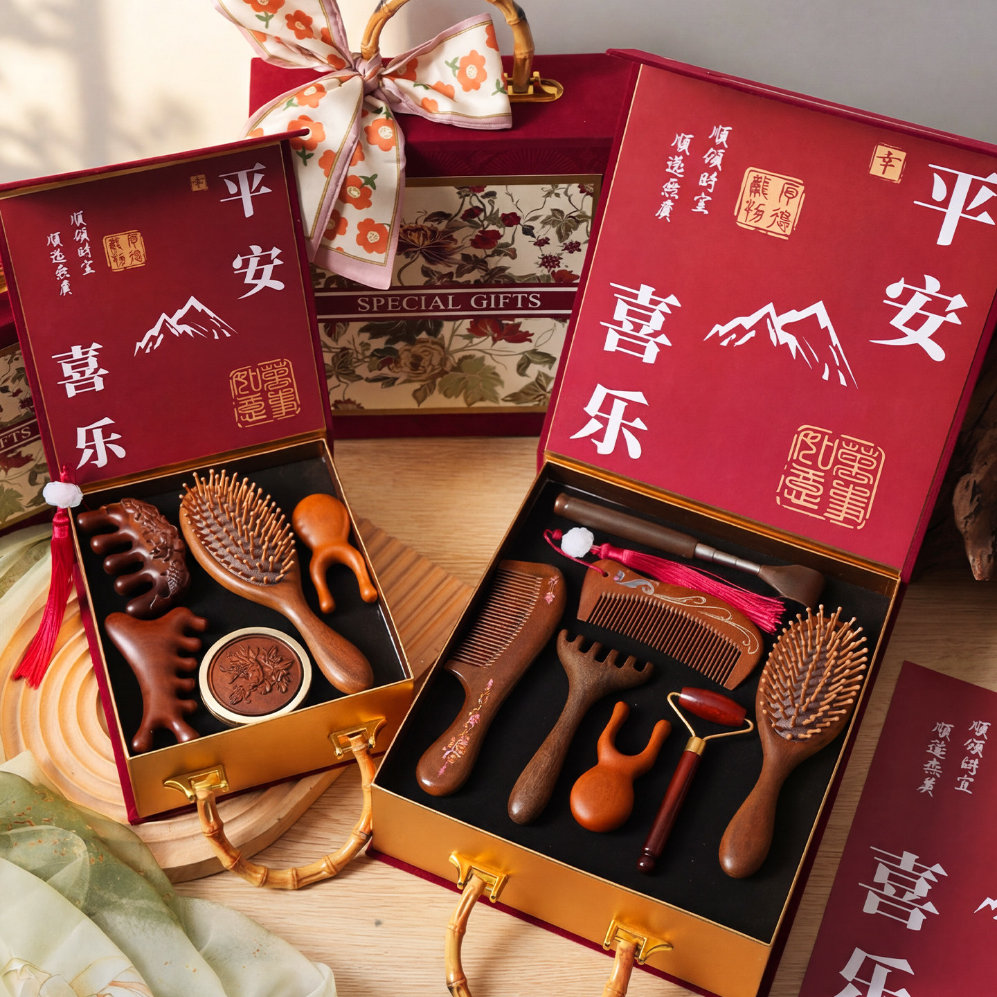 端午节礼物送妈妈长辈老师生日养生实用梳子礼盒高档毕业有意义的