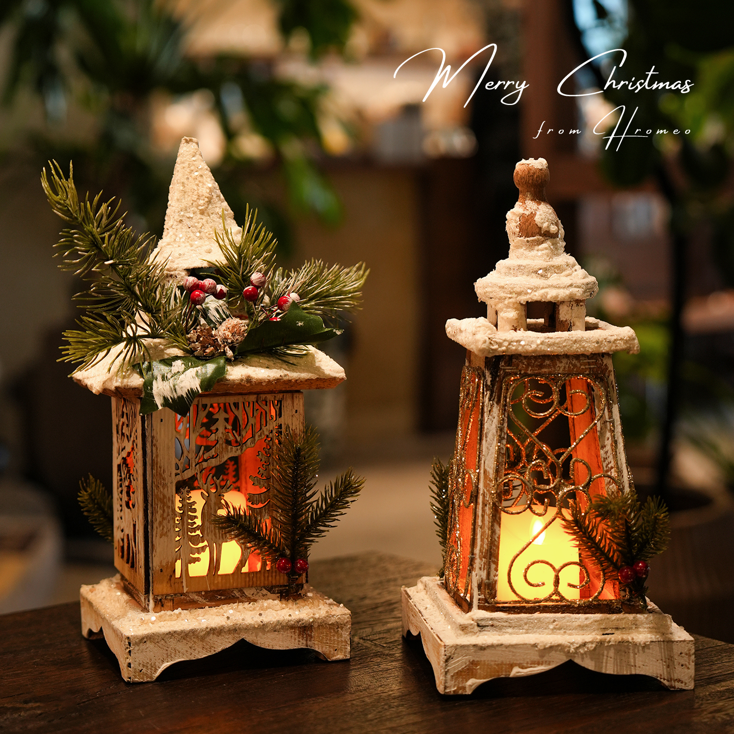 【桌面氛围摆件】风灯雪屋