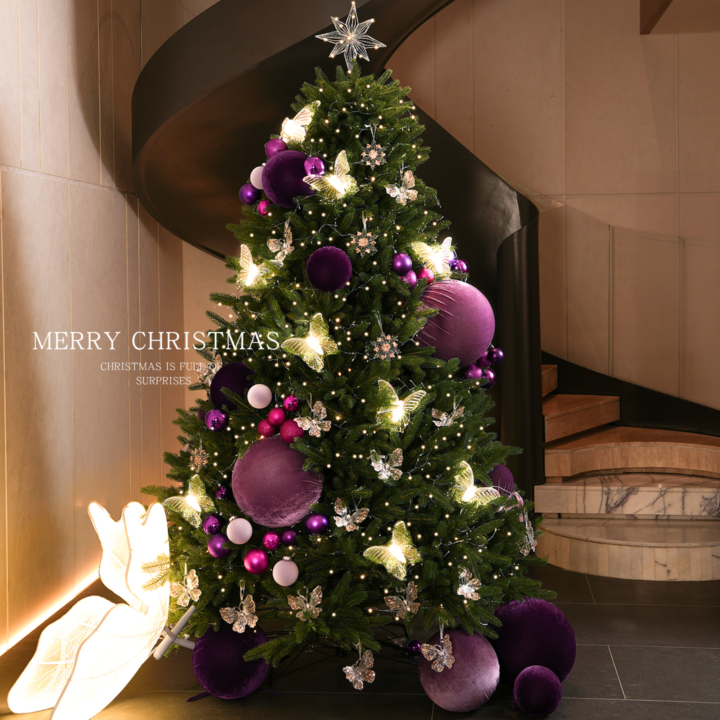 【博主推荐】高级感紫色圣诞树