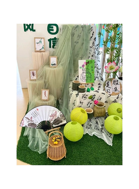 幼儿园环创中国风装饰场景布置春天植物角背景自然主题吊饰挂饰